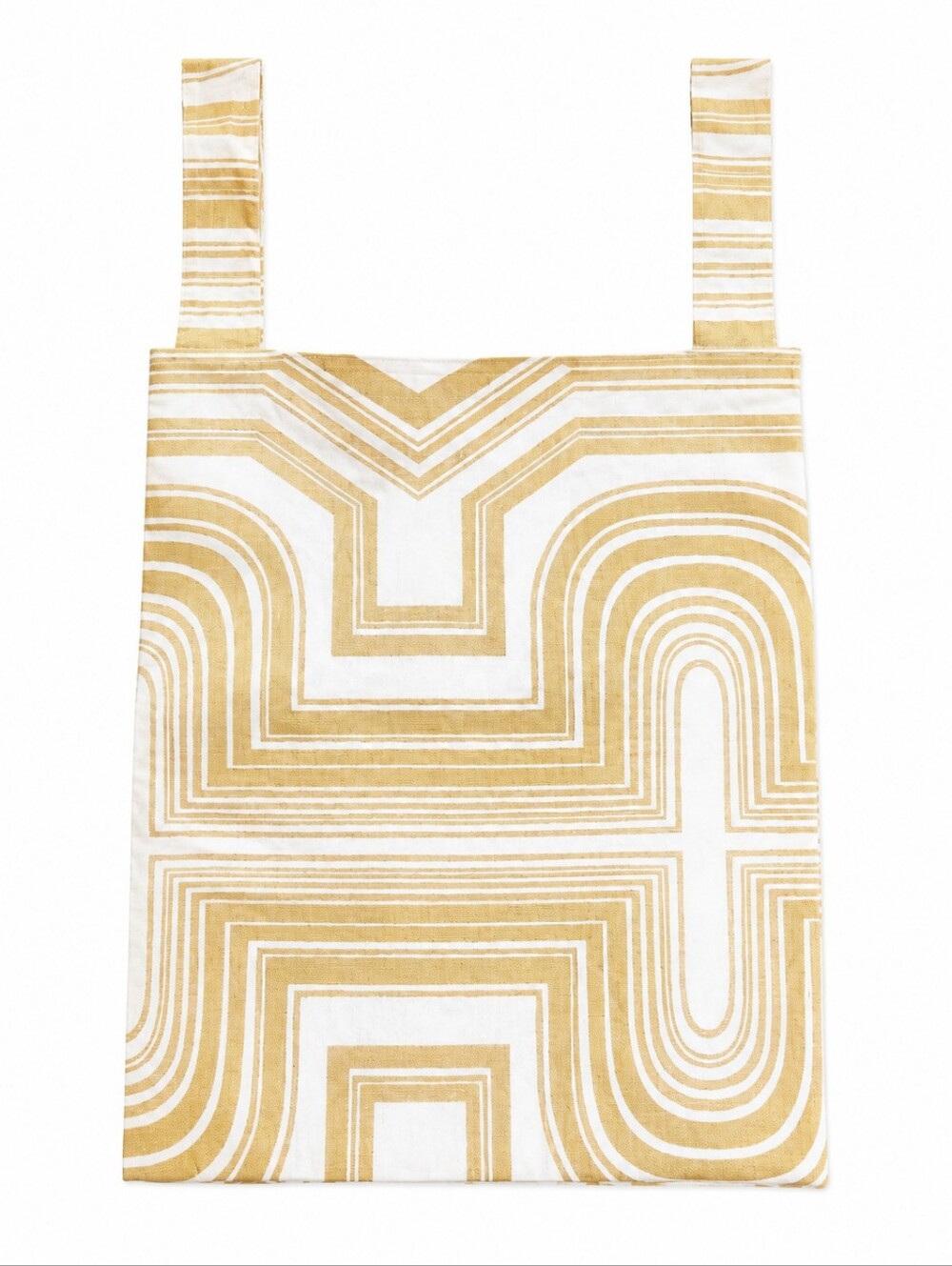 NWOT Diptyque Paris Canvas Tote Bag White Gold Geometric Print